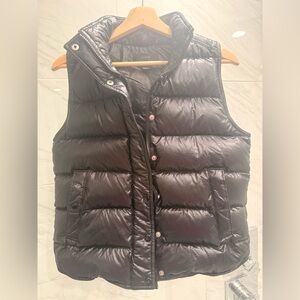 J. Crew Black Quilted Vest